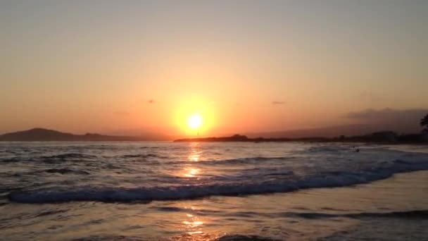 Sonnenuntergang Bei Isabela Auf Den Galapagos Inseln Ecuador — Stockvideo