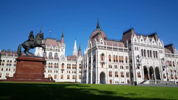 Magyar Országház Parlament Magyar Országgyűlés Székhelye — Stock videók