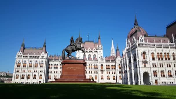 Magyar Országház Parlament Magyar Országgyűlés Székhelye — Stock videók