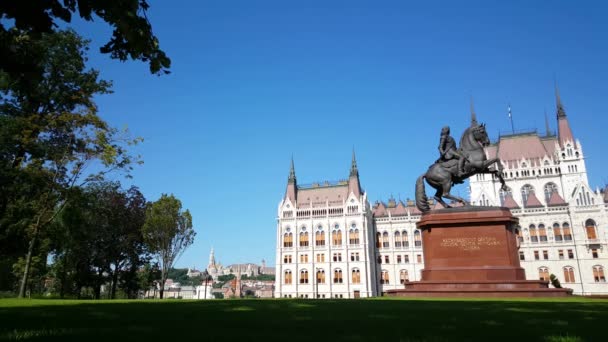 Magyar Országház Parlament Magyar Országgyűlés Székhelye — Stock videók