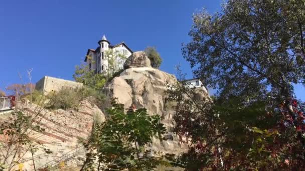 Castelo Casa Uma Das Colinas Plovdiv Bulgária — Vídeo de Stock