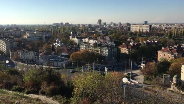 プロヴディフ ブルガリアのダノフ ハーム パークからの眺め — ストック動画