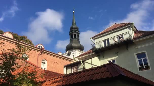 Domkirche Tallinn Der Altstadt Von Tallinn Estland — Stockvideo