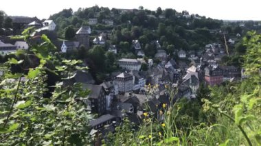 Almanya 'nın Monschau şehrinden hava manzarası