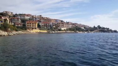 Yunanistan 'daki Pyrgadikia köyünün rıhtımı