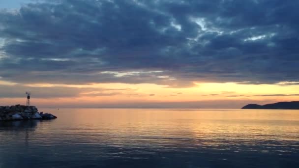 Coucher Soleil Potos Thassos Grèce — Video