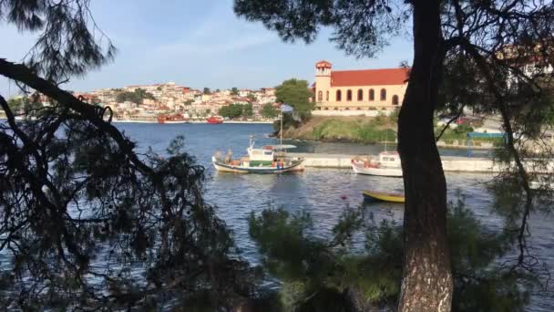 Yunanistan Daki Neos Marmaras Limanı — Stok video