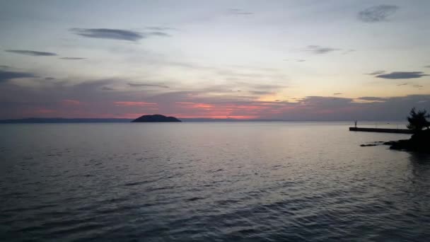Ηλιοβασίλεμα Στο Νέο Μαρμαρά Ελλάδα — Αρχείο Βίντεο