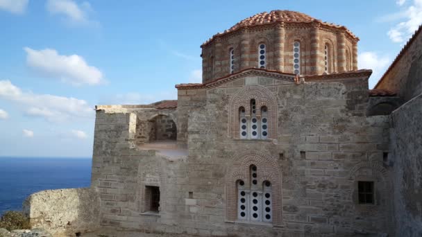 Hagia Sophia Kirche Monemvasia Griechenland — Stockvideo