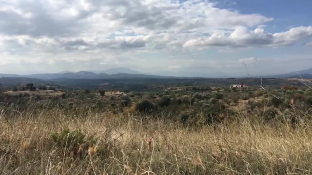 Vue Sur Campagne Depuis Kato Steni Grèce — Video