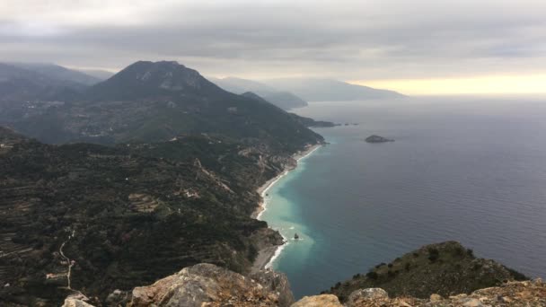 Mirando Por Paralia Metochiou Grecia — Vídeos de Stock