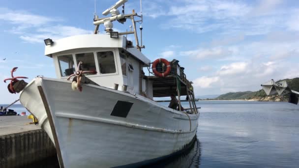 Barco Pesca Porto Tripiti — Vídeo de Stock