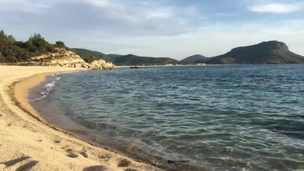 Toroni Beach Sithonia Peninsula Greece — Stock Video