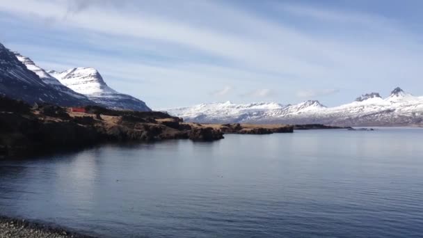 Pánev Fjordů Východním Islandu — Stock video