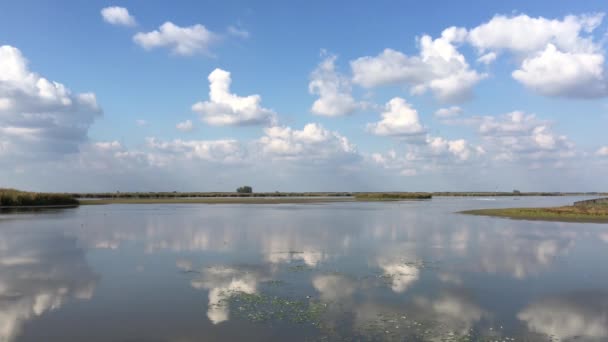 Vista Una Torre Avvistamento Grande Lago Nel Parco Nazionale Hortobgy — Video Stock