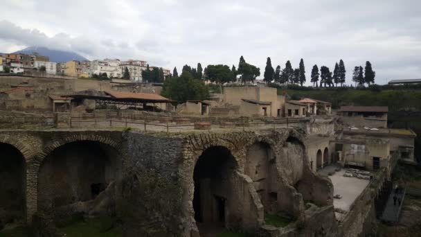 Ara Marco Nonio Balbo Στη Νάπολη Ιταλία — Αρχείο Βίντεο