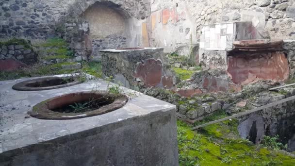 Μέσα Στο Ara Marco Nonio Balbo Στη Νάπολη Ιταλία — Αρχείο Βίντεο