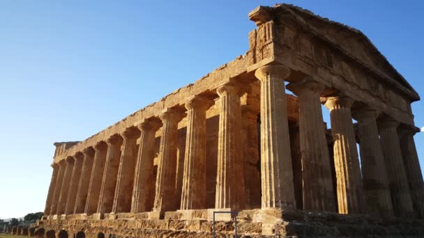 Tempel Van Juno Een Eeuwse Griekse Tempel Agrigento Italië — Stockvideo