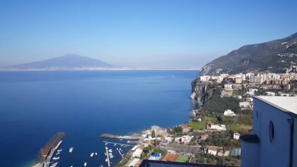 Pan Från Marina Equa Vico Equense Neapel Italien — Stockvideo