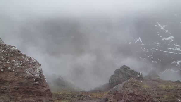 Fumée Brouillard Mont Vésuve Somma Stratovolcan Sur Golfe Naples Campanie — Video