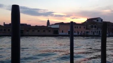 Murano Venedik İtalya 'da gün batımı