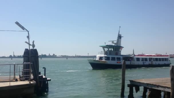 Ferry Naar Murano Venetië Italië — Stockvideo