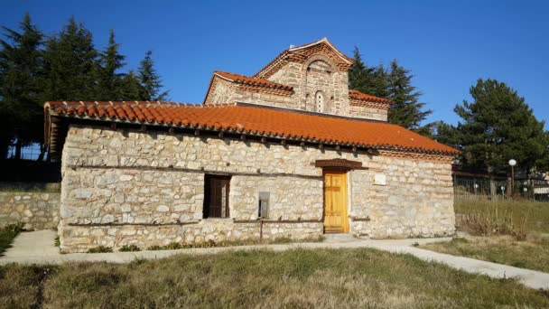 Die Kirche Des Heiligen Demetrius Ohrid Mazedonien — Stockvideo