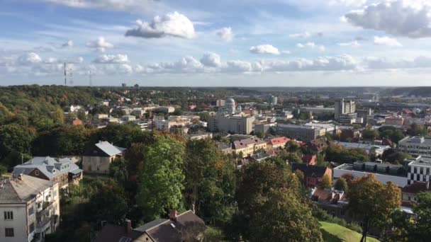Översikt Från Kaunas Litauen — Stockvideo
