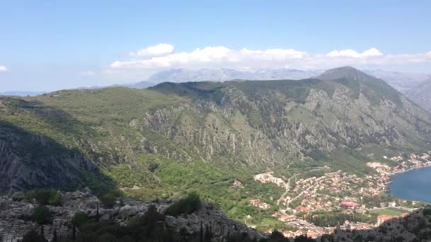 Краєвид Зверху Котор Чорногорія — стокове відео