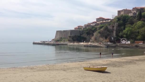 Ulcinj Montenegro海滩 — 图库视频影像