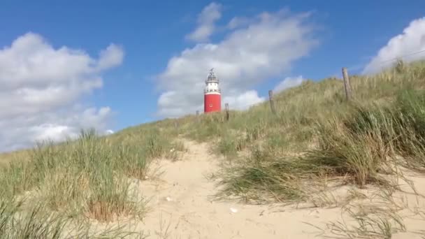 Light House Texel Holandsku Nizozemsko — Stock video