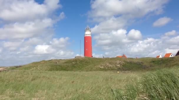 Light House Texel Holandsku Nizozemsko — Stock video