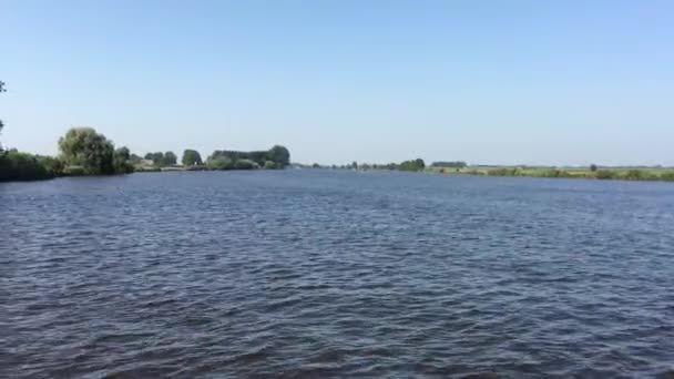 Llegando Con Ferry Genemuiden Países Bajos — Vídeo de stock