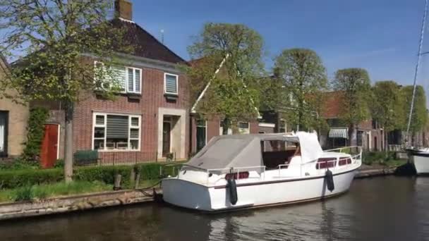 Navegar Través Ijlst Frisia Países Bajos — Vídeos de Stock