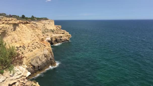 Pobřeží Carvoeiro Algarve Portugalsko — Stock video