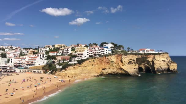 Praia Carvoeiro Στην Algarve Πορτογαλία — Αρχείο Βίντεο