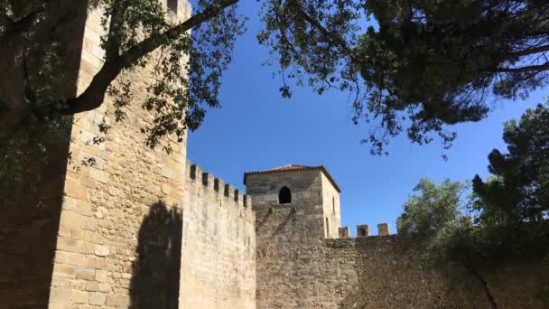Torre Castelo Jorge Lisboa Portugal — Vídeo de Stock