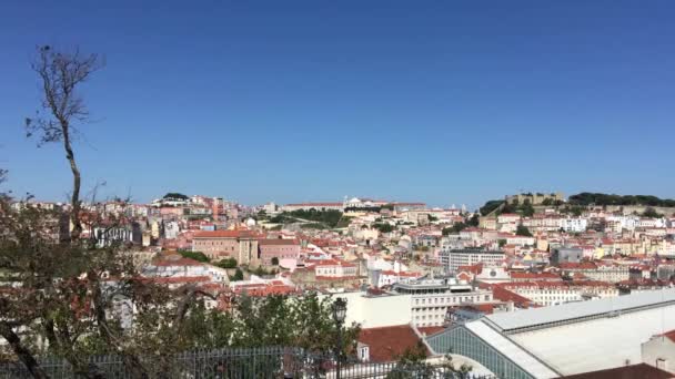Pra Marqus Pombal Στη Λισαβόνα Πορτογαλία — Αρχείο Βίντεο