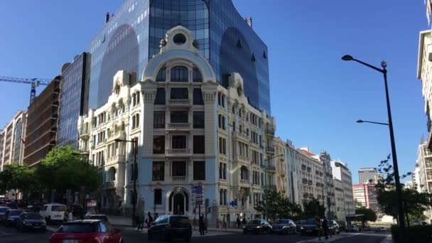 Будинки Вулиці Браемкампа Лісабоні — стокове відео