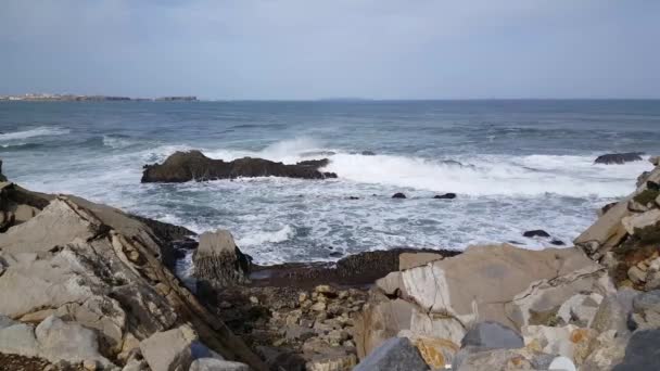 Costa Rochosa Baleal Portugal — Vídeo de Stock