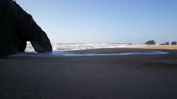 Kamień Plaży Praia Adraga Portugalii — Wideo stockowe