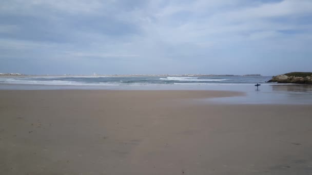 Plaża Praia Campismo Baleal Portugalia — Wideo stockowe