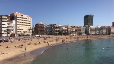 Las Palmas Gran Canaria 'daki Playa de Las Canteras