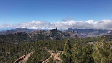 Pico de las Nieves 'ten görüntü Gran Canaria adasının en yüksek zirvesi