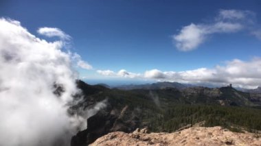 Pico de las Nieves 'ten görüntü Gran Canaria adasının en yüksek zirvesi