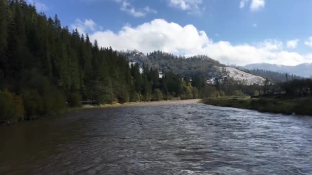 Paysage Montagne Avec Rivière Dorna Roumanie — Video