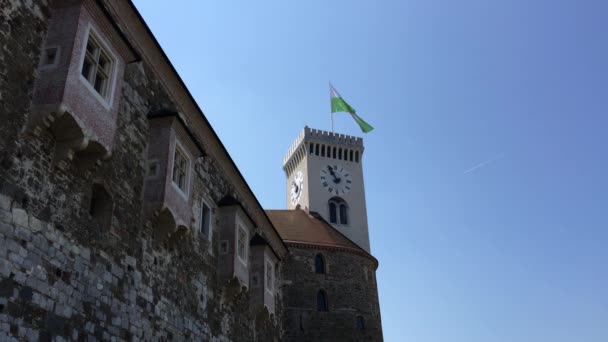 Castelo Liubliana Eslovénia — Vídeo de Stock