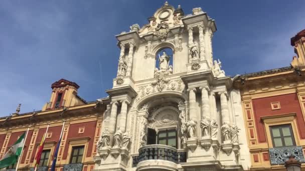 Palacio San Telmo Sevilla Spanien — Stockvideo