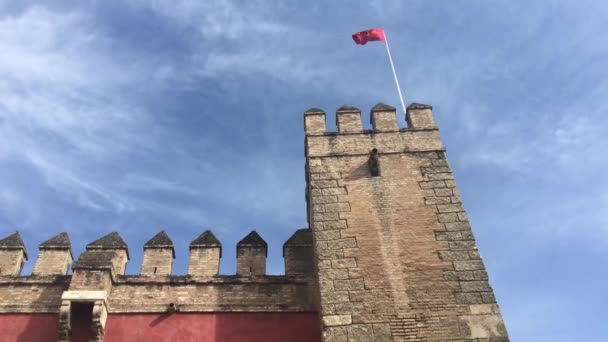 Kungliga Alcazar Sevilla Spanien — Stockvideo