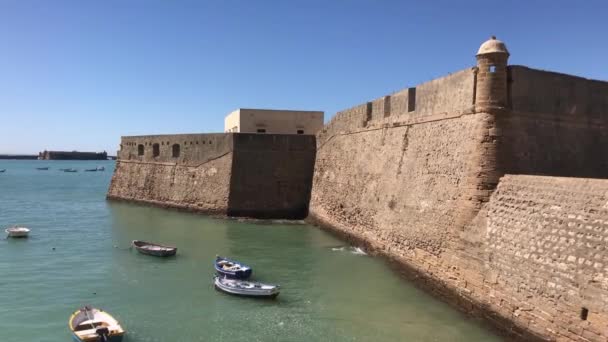 Castillo Santa Catalina Cádiz España — Vídeo de stock